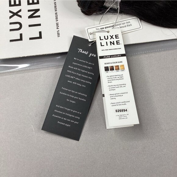 Natural Body 20” Natural Black 100% Pure Virgin Human Hair Extensions - Picture 5 of 7